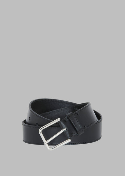 CEINTURE EN CUIR POUR HOMME - NOIR